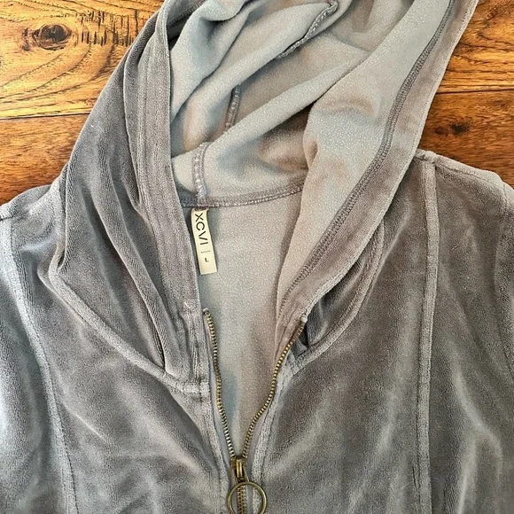 XCVI Demitra Hooded Jacket in Grey Size L - Picture 6 of 7
